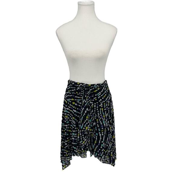 Profile Skirt Polka Dot Knee Length Green Purple Black Large - Picture 2 of 8